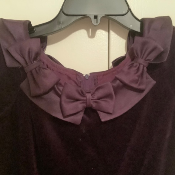 Wine Colored Velvet and Taffetta Dress Size 10 - Picture 2 of 4